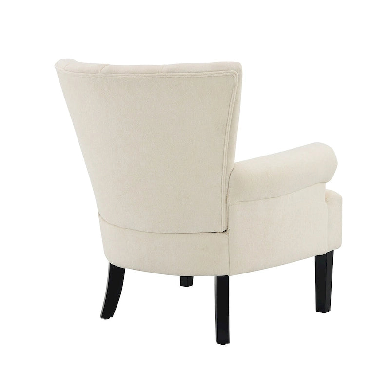 Beige Modern 29 Arm Chair with Channel Back