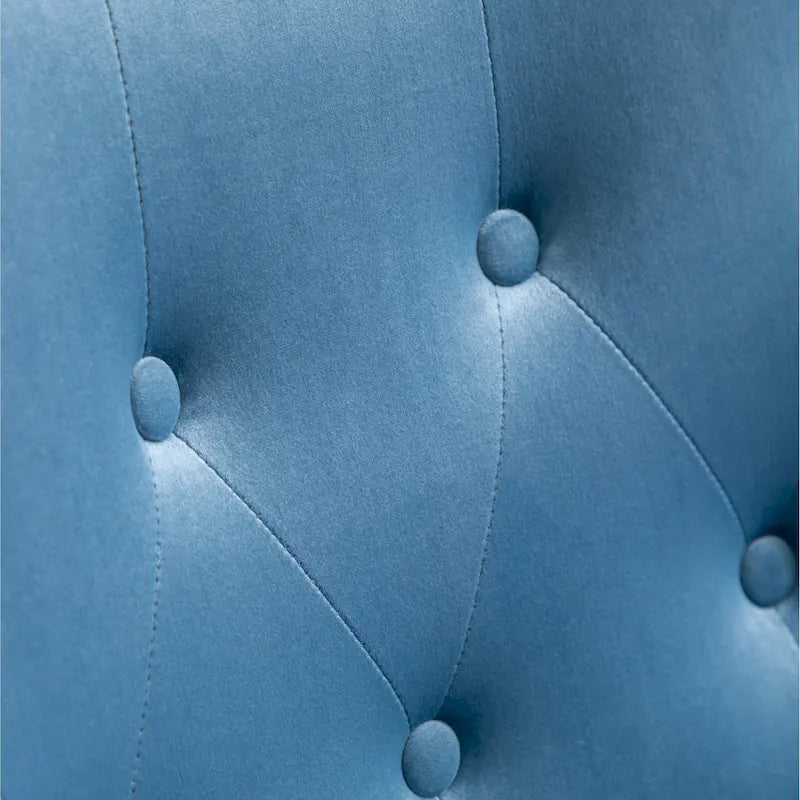 Blue 30 Polyester Button Tufted Accent Chair