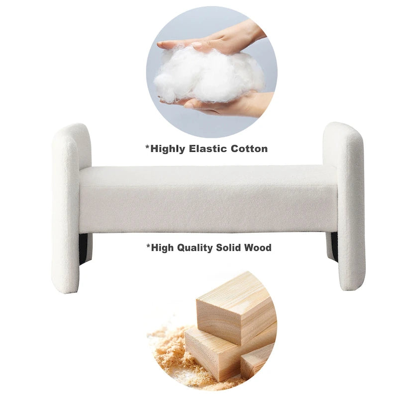 Frame Polyester Upholstered Bench with Modern Versatile Design