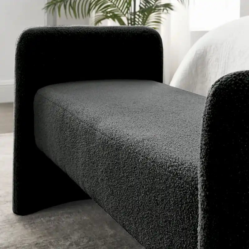 Frame Polyester Upholstered Bench with Modern Versatile Design