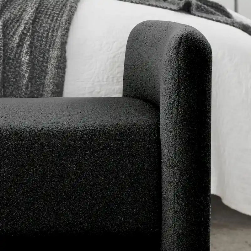 Frame Polyester Upholstered Bench with Modern Versatile Design
