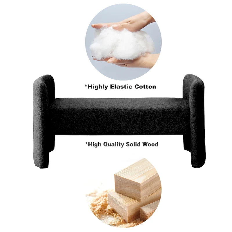 Frame Polyester Upholstered Bench with Modern Versatile Design