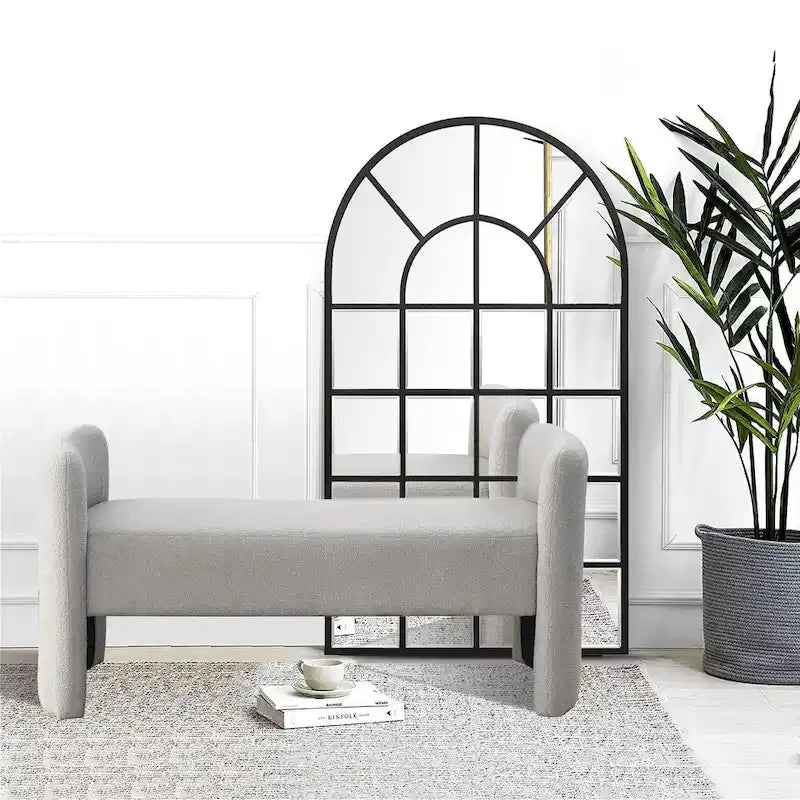 Frame Polyester Upholstered Bench with Modern Versatile Design