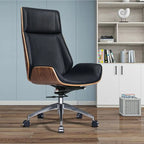 Reclining Office Chair with Integrated Comfortable Headrest