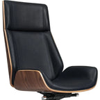 Reclining Office Chair with Integrated Comfortable Headrest
