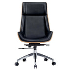 Reclining Office Chair with Integrated Comfortable Headrest