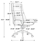 Reclining Office Chair with Integrated Comfortable Headrest
