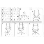 Reclining Office Chair with Integrated Comfortable Headrest