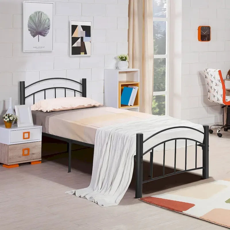 Twin/Full/Queen Size Metal Bed Frame Platform Mattress