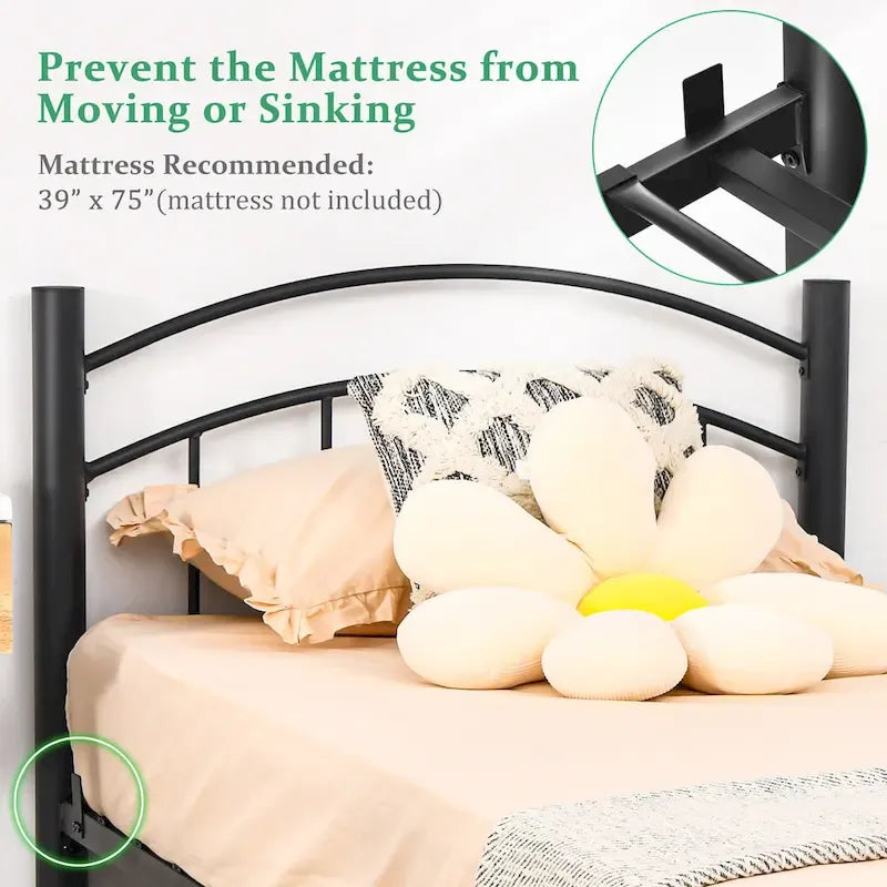 Twin/Full/Queen Size Metal Bed Frame Platform Mattress