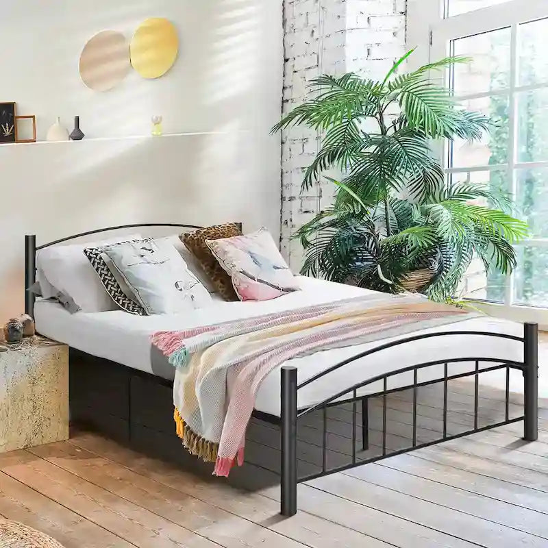 Twin/Full/Queen Size Metal Bed Frame Platform Mattress