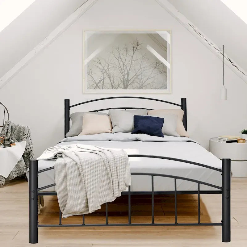 Twin/Full/Queen Size Metal Bed Frame Platform Mattress