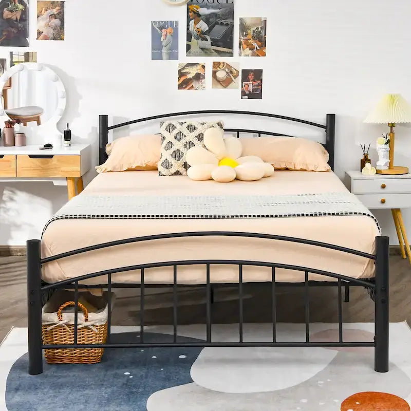 Twin/Full/Queen Size Metal Bed Frame Platform Mattress