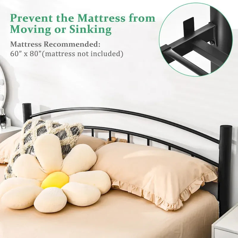 Twin/Full/Queen Size Metal Bed Frame Platform Mattress