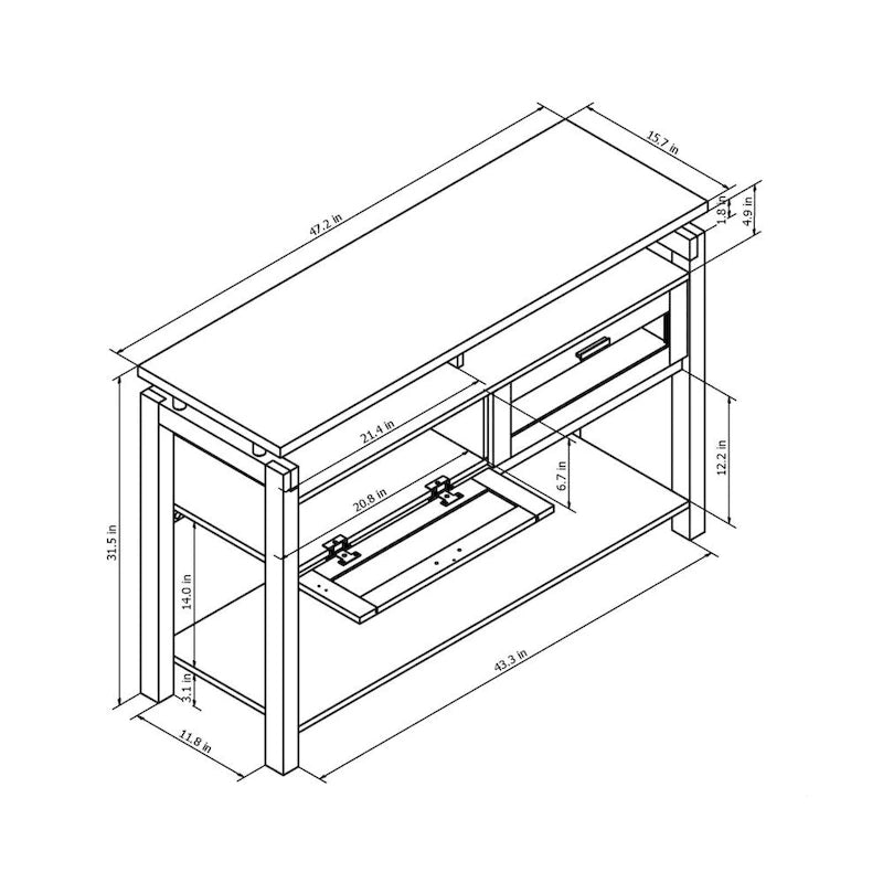 47-inch 2-Shelf Sofa Table by Furniture of America