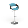 Mid-century Modern Walnut WoodAdjustable Bar Stool