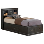 Storage Bed with Headboard and Footboard Drawers