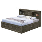 Storage Bed with Headboard and Footboard Drawers