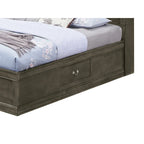 Storage Bed with Headboard and Footboard Drawers