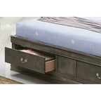 Storage Bed with Headboard and Footboard Drawers