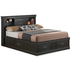 Storage Bed with Headboard and Footboard Drawers