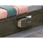 Storage Bed with Headboard and Footboard Drawers