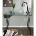 Mid-century Modern Office Desk with Glass Top