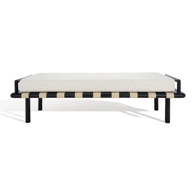 Teak Cushion Bench - 70 In W x 26 In D x 19 In H - 70Wx26Dx19H