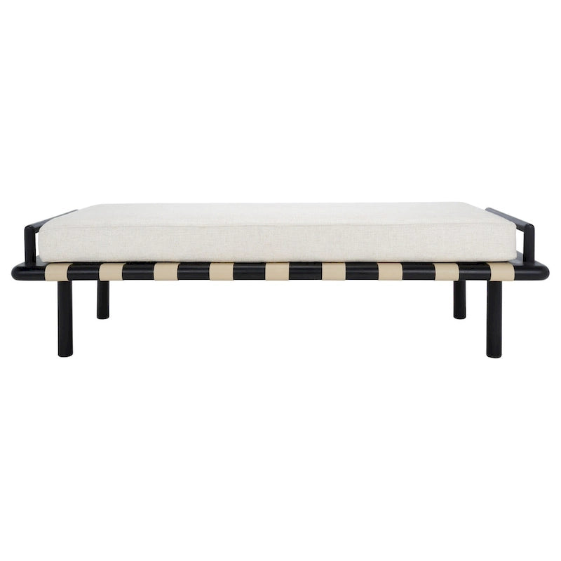 Teak Cushion Bench - 70 In W x 26 In D x 19 In H - 70Wx26Dx19H