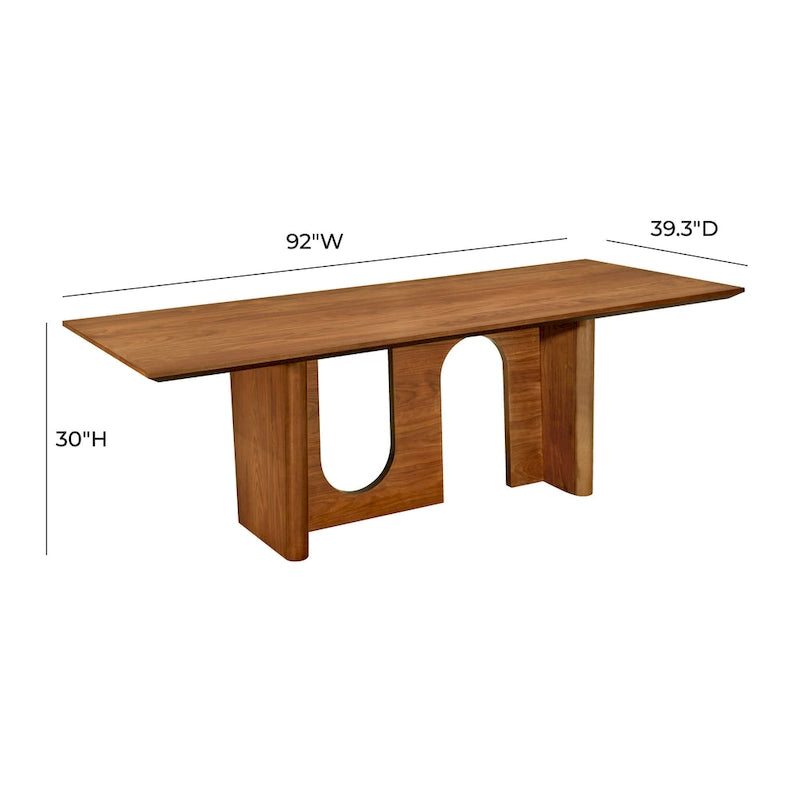 Walnut Rectangular Dining Table - 92W x 39.3D x 30H