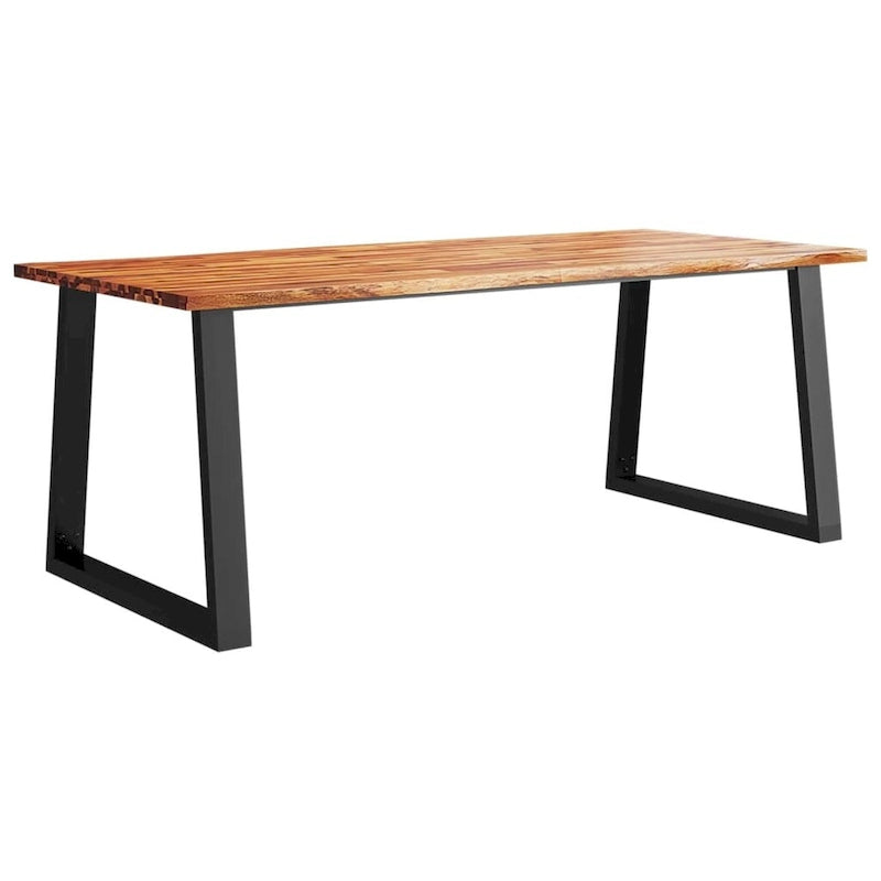 Dining Table with Live Edge 78.7x35.4x29.5 Solid Wood Acacia