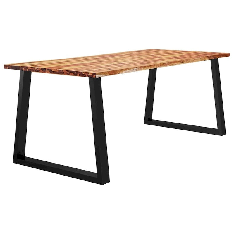 Dining Table with Live Edge 78.7x35.4x29.5 Solid Wood Acacia
