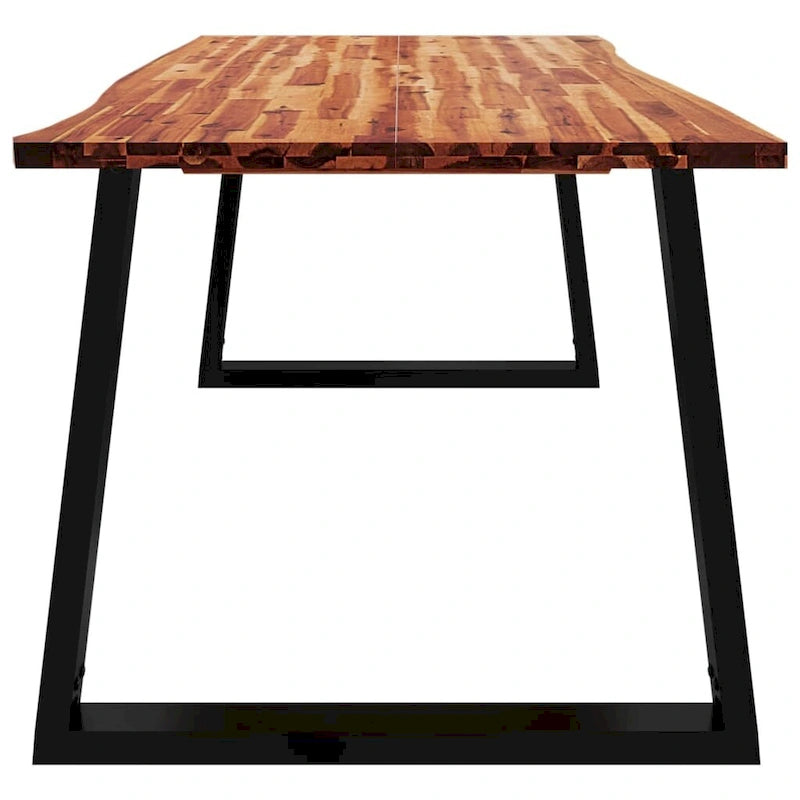 Dining Table with Live Edge 78.7x35.4x29.5 Solid Wood Acacia