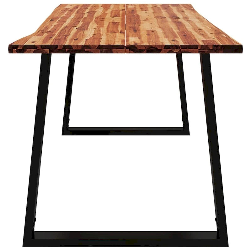Dining Table with Live Edge 78.7x35.4x29.5 Solid Wood Acacia