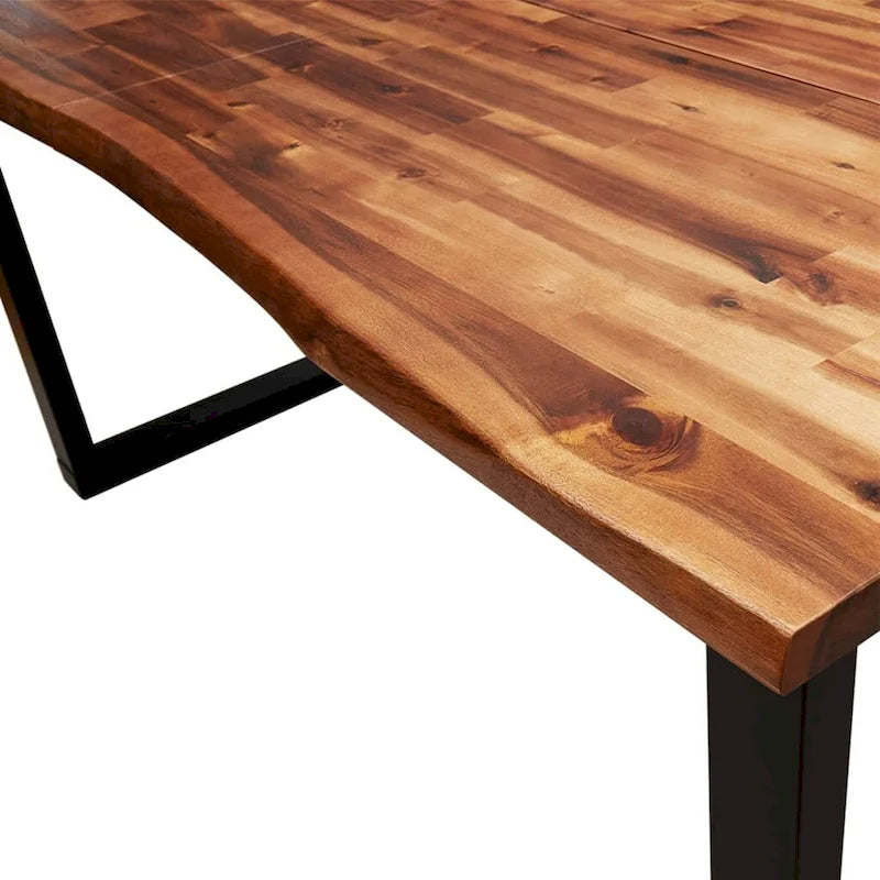 Dining Table with Live Edge 78.7x35.4x29.5 Solid Wood Acacia