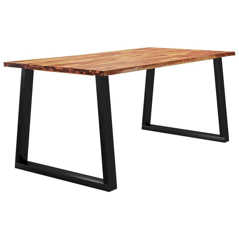 Dining Table with Live Edge 78.7x35.4x29.5 Solid Wood Acacia