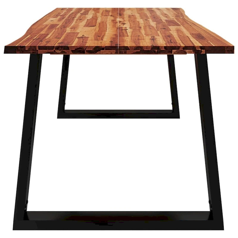 Dining Table with Live Edge 78.7x35.4x29.5 Solid Wood Acacia
