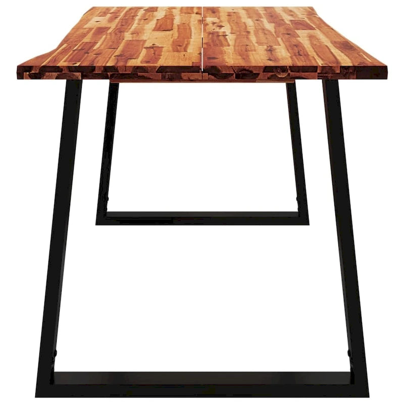 Dining Table with Live Edge 78.7x35.4x29.5 Solid Wood Acacia