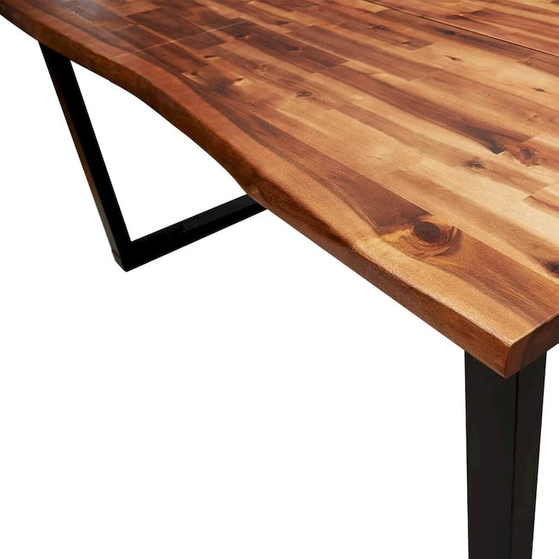 Dining Table with Live Edge 78.7x35.4x29.5 Solid Wood Acacia