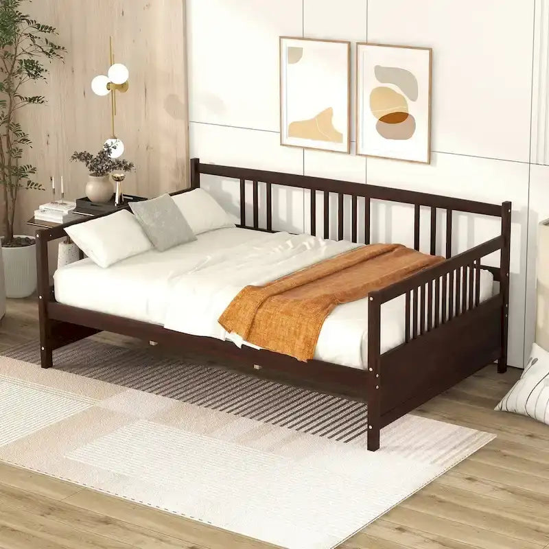 Multifunctional Solid Wood Daybed: Twin Size, Storage