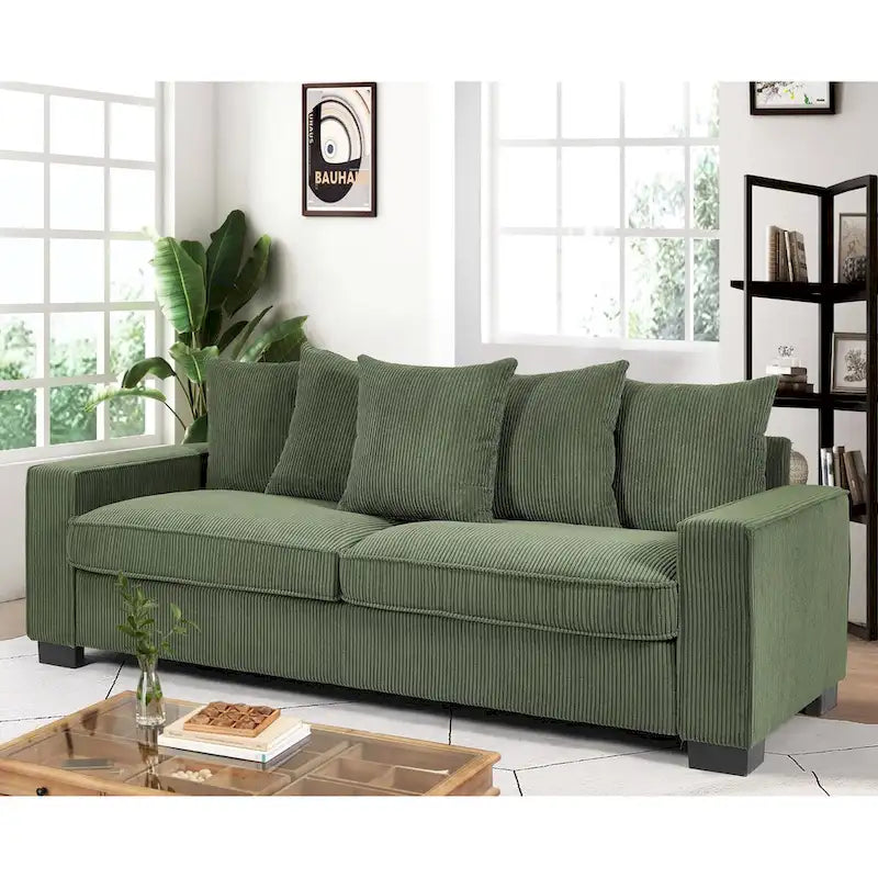 Transitional Track Arm Upholstered Indoor Sofa