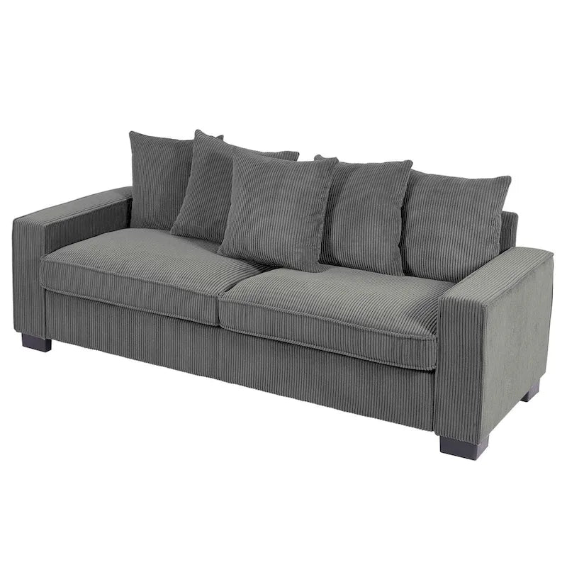 Transitional Track Arm Upholstered Indoor Sofa