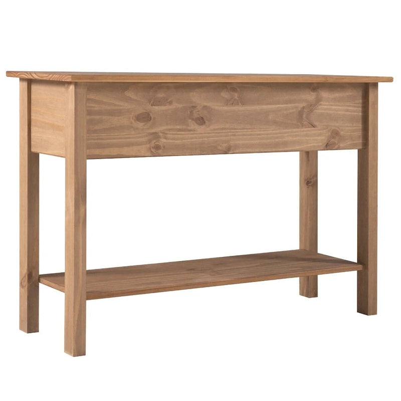 OS Home and Office Furniture Model Series Wood Three Drawer Hall Table Console in Corona Brown
