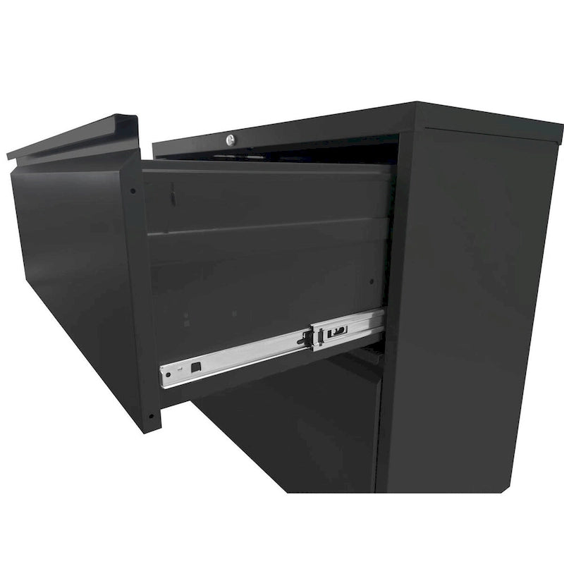 3-Drawers 14.96 W Metal Vertical File Cabinet with Lock Office Home Vertical File Cabinet for A4 / Size