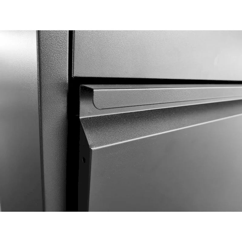 3-Drawers 14.96 W Metal Vertical File Cabinet with Lock Office Home Vertical File Cabinet for A4 / Size