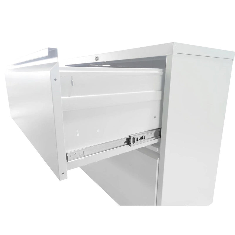 3-Drawers 14.96 W Metal Vertical File Cabinet with Lock Office Home Vertical File Cabinet for A4 / Size