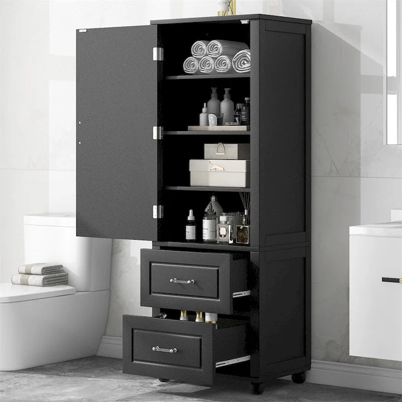 Tall Bathroom Storage Cabinet,Freestanding Storage Cabinet