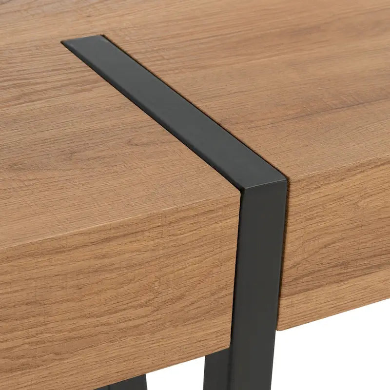 Mid-Century Industrial Rustic Dining Room Table - 59.1 W x 35.4 L x 29.5 H - 59Wx35Dx30H
