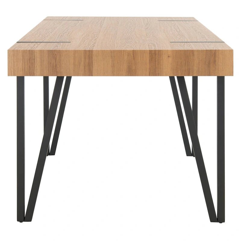 Mid-Century Industrial Rustic Dining Room Table - 59.1 W x 35.4 L x 29.5 H - 59Wx35Dx30H