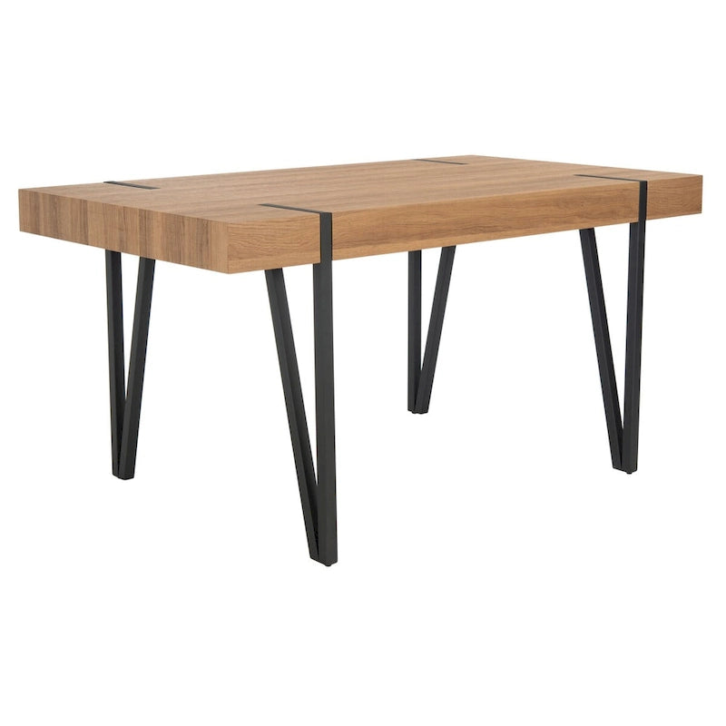 Mid-Century Industrial Rustic Dining Room Table - 59.1 W x 35.4 L x 29.5 H - 59Wx35Dx30H